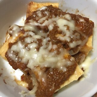 厚揚げのカレーチーズ焼き